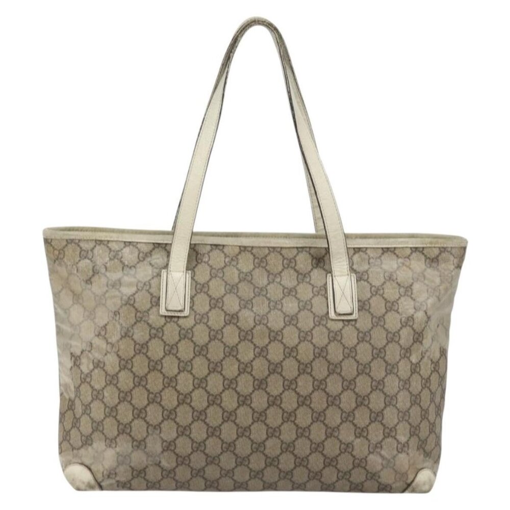 GUCCI GG Supreme Tote Bag PVC Beige 211137 Auth 156914 - Picture 3 of 16